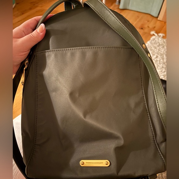 Olive Green Rebecca Minkoff Nylon Julian Backpack - Picture 7 of 8
